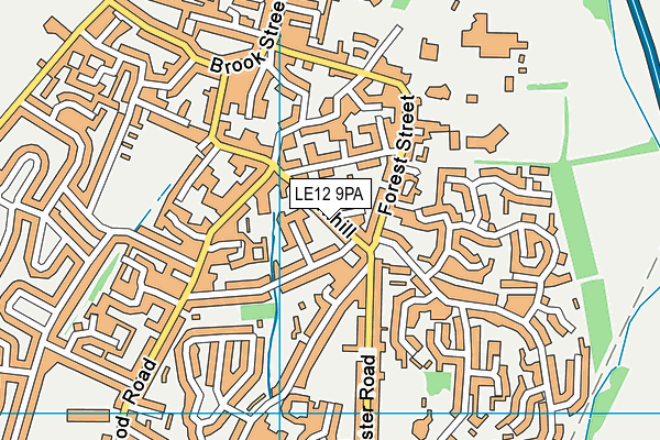 LE12 9PA map - OS VectorMap District (Ordnance Survey)