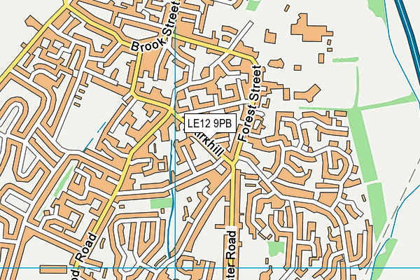 LE12 9PB map - OS VectorMap District (Ordnance Survey)