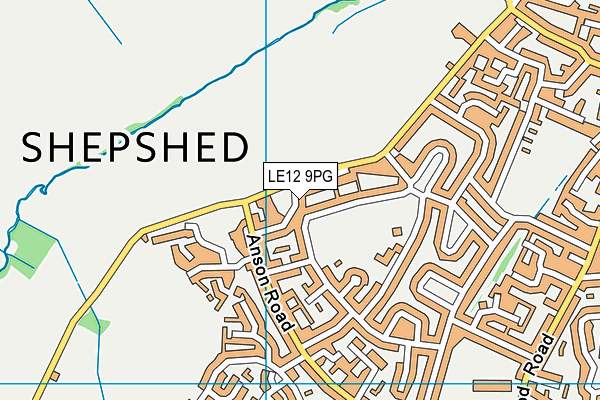 LE12 9PG map - OS VectorMap District (Ordnance Survey)