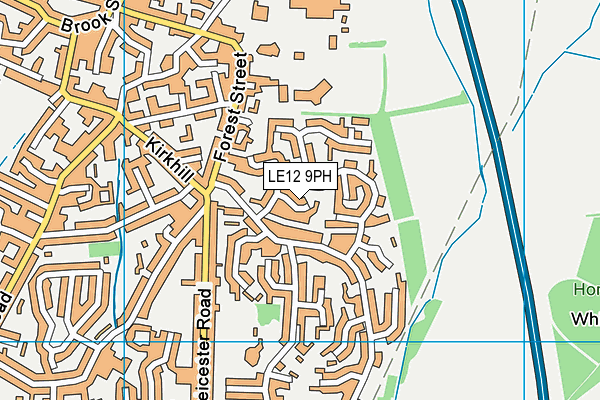 LE12 9PH map - OS VectorMap District (Ordnance Survey)