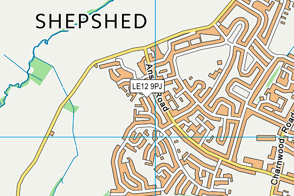LE12 9PJ map - OS VectorMap District (Ordnance Survey)