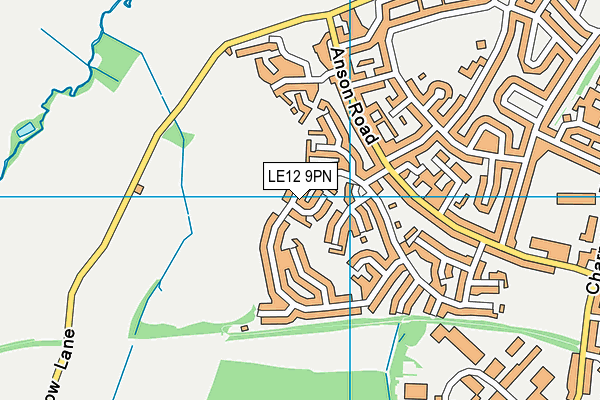 LE12 9PN map - OS VectorMap District (Ordnance Survey)