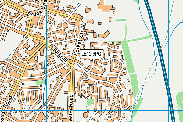 LE12 9PQ map - OS VectorMap District (Ordnance Survey)