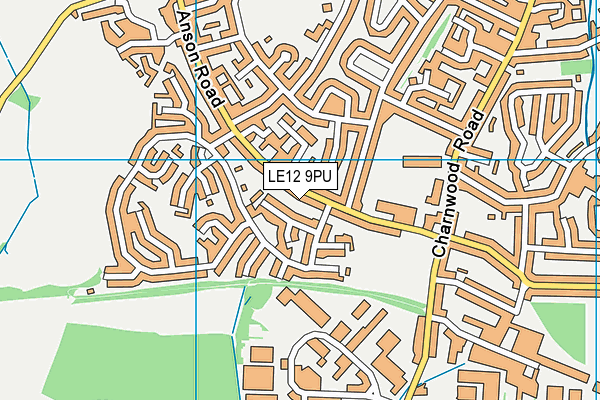 LE12 9PU map - OS VectorMap District (Ordnance Survey)