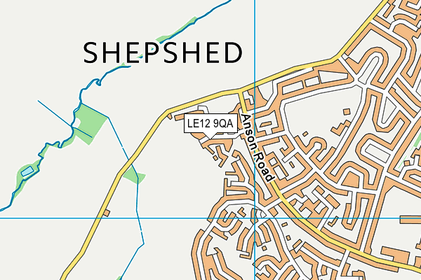 LE12 9QA map - OS VectorMap District (Ordnance Survey)