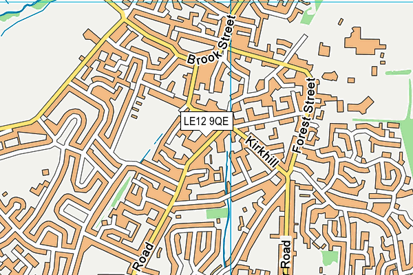 LE12 9QE map - OS VectorMap District (Ordnance Survey)