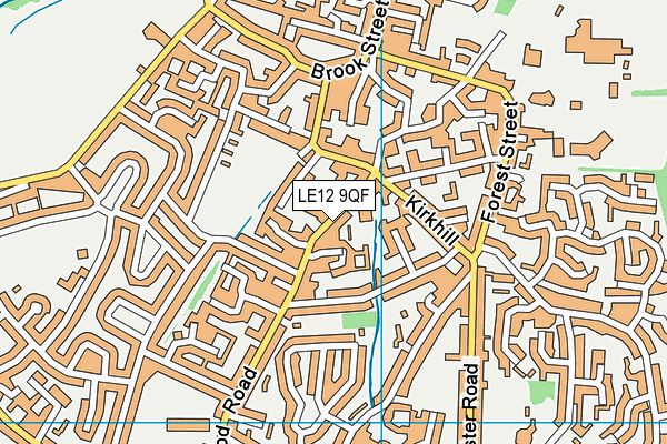 LE12 9QF map - OS VectorMap District (Ordnance Survey)