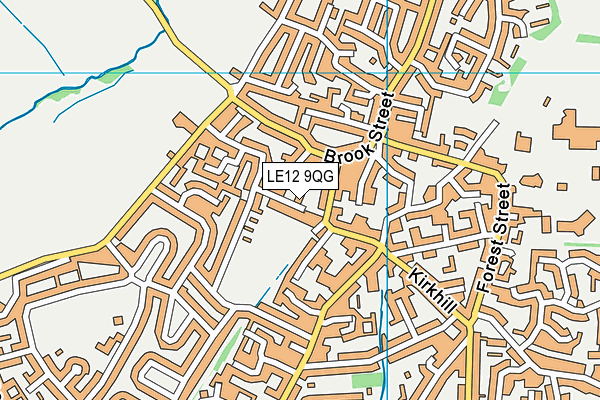 LE12 9QG map - OS VectorMap District (Ordnance Survey)