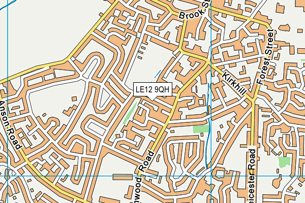 LE12 9QH map - OS VectorMap District (Ordnance Survey)