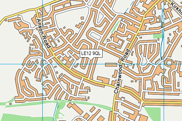 LE12 9QL map - OS VectorMap District (Ordnance Survey)