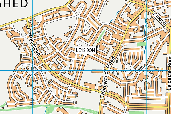 LE12 9QN map - OS VectorMap District (Ordnance Survey)