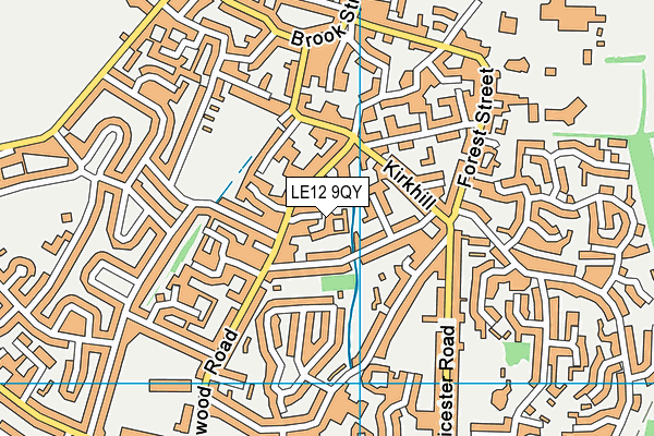 LE12 9QY map - OS VectorMap District (Ordnance Survey)