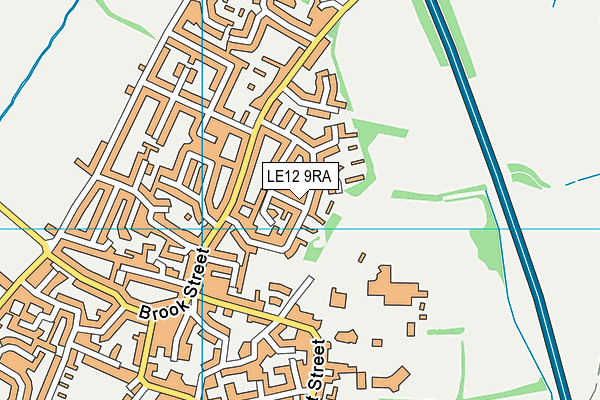 LE12 9RA map - OS VectorMap District (Ordnance Survey)