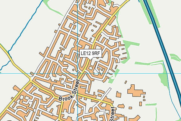 LE12 9RF map - OS VectorMap District (Ordnance Survey)