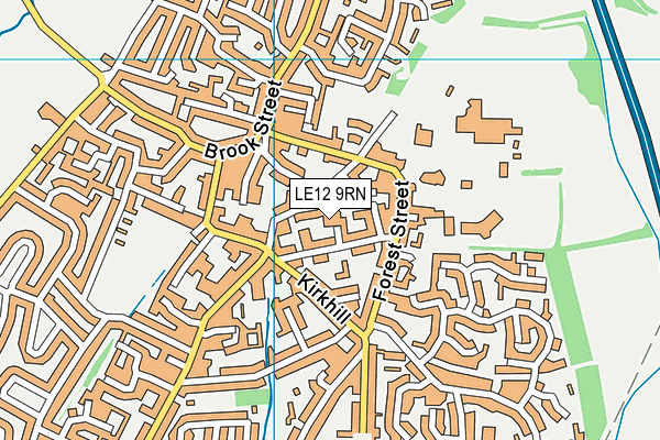 LE12 9RN map - OS VectorMap District (Ordnance Survey)