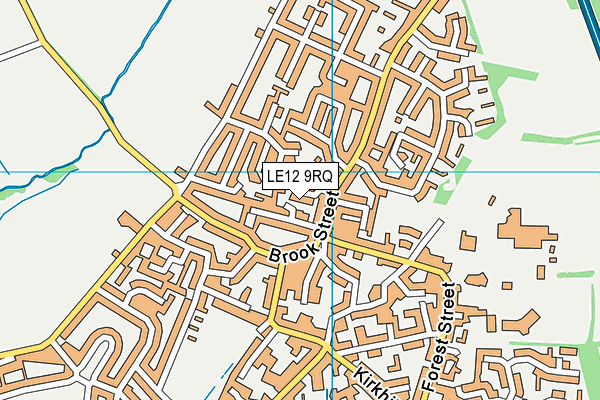 LE12 9RQ map - OS VectorMap District (Ordnance Survey)