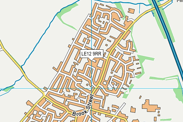 LE12 9RR map - OS VectorMap District (Ordnance Survey)