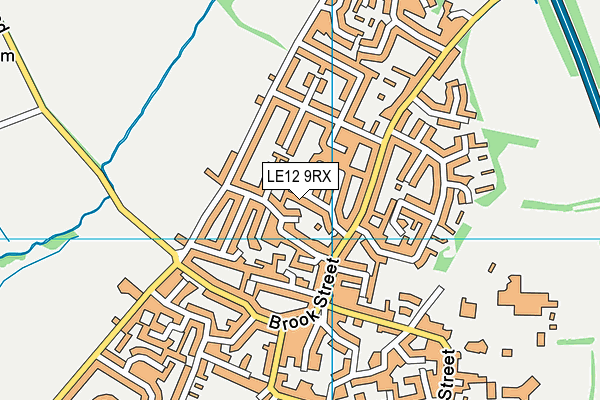 LE12 9RX map - OS VectorMap District (Ordnance Survey)