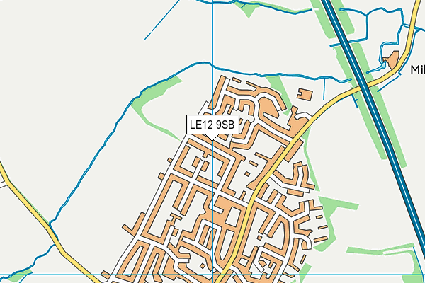 LE12 9SB map - OS VectorMap District (Ordnance Survey)