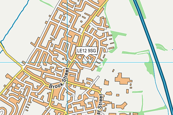 LE12 9SG map - OS VectorMap District (Ordnance Survey)