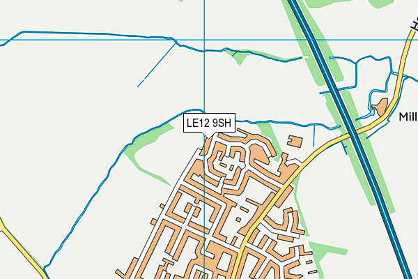 LE12 9SH map - OS VectorMap District (Ordnance Survey)