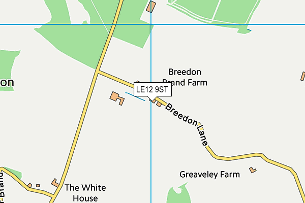 LE12 9ST map - OS VectorMap District (Ordnance Survey)