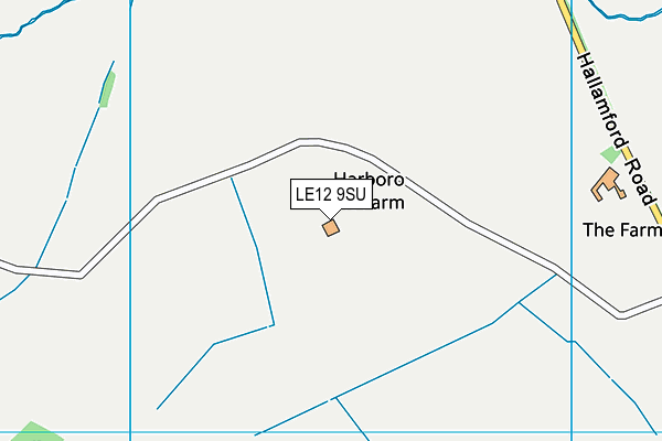 LE12 9SU map - OS VectorMap District (Ordnance Survey)