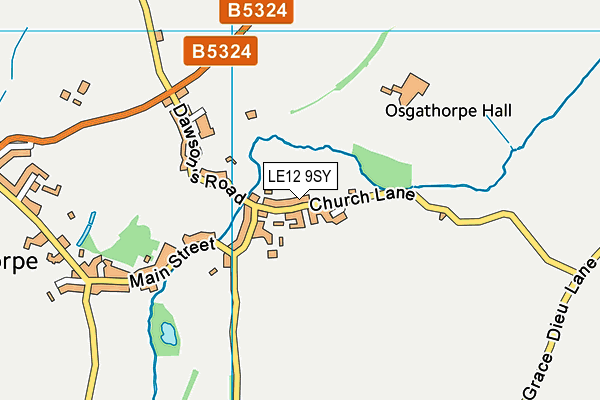 LE12 9SY map - OS VectorMap District (Ordnance Survey)