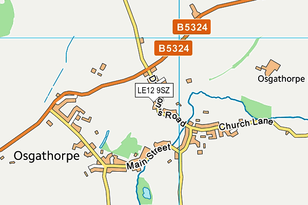 LE12 9SZ map - OS VectorMap District (Ordnance Survey)