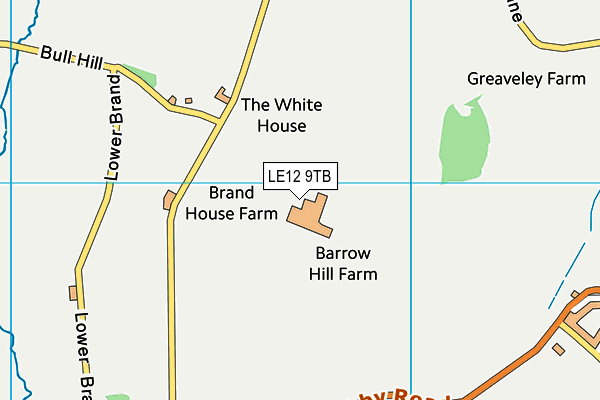 LE12 9TB map - OS VectorMap District (Ordnance Survey)