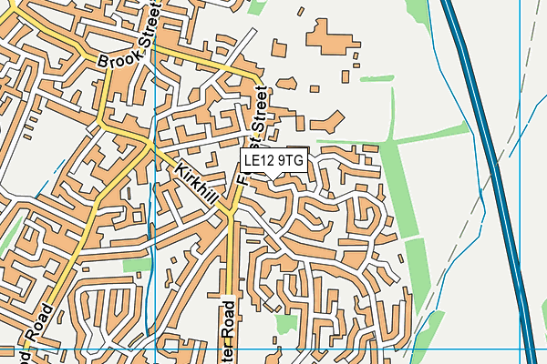 LE12 9TG map - OS VectorMap District (Ordnance Survey)