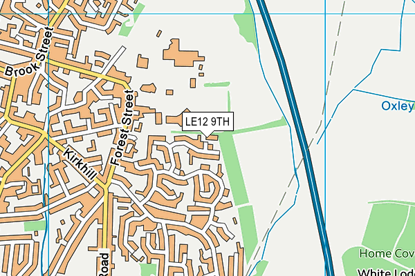 LE12 9TH map - OS VectorMap District (Ordnance Survey)