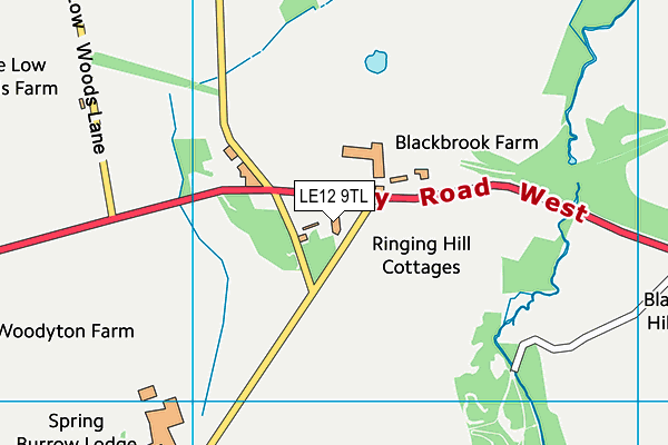 LE12 9TL map - OS VectorMap District (Ordnance Survey)