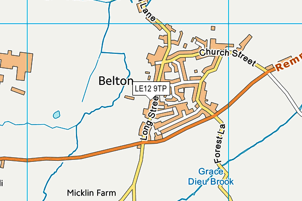 LE12 9TP map - OS VectorMap District (Ordnance Survey)