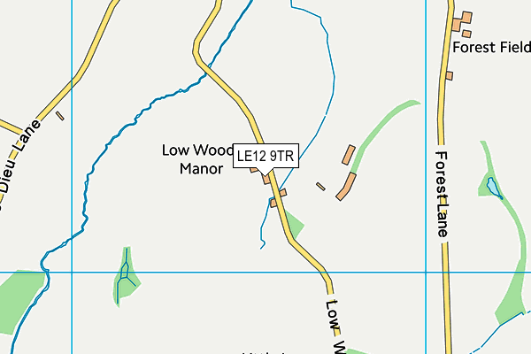 LE12 9TR map - OS VectorMap District (Ordnance Survey)