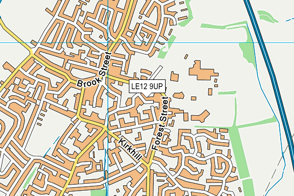 LE12 9UP map - OS VectorMap District (Ordnance Survey)