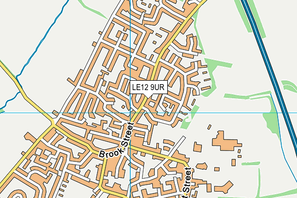 LE12 9UR map - OS VectorMap District (Ordnance Survey)