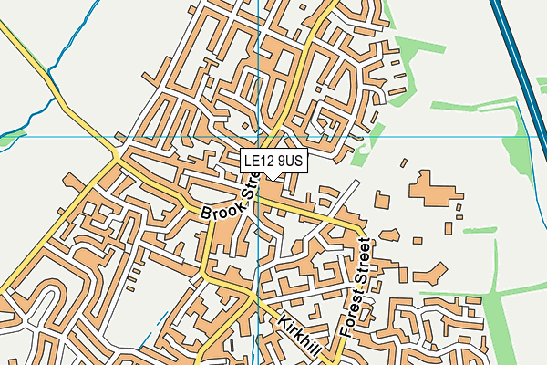 LE12 9US map - OS VectorMap District (Ordnance Survey)