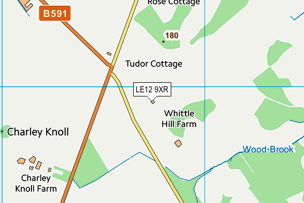 LE12 9XR map - OS VectorMap District (Ordnance Survey)