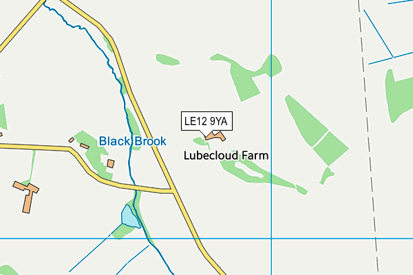 LE12 9YA map - OS VectorMap District (Ordnance Survey)