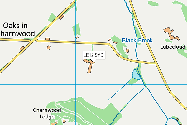 LE12 9YD map - OS VectorMap District (Ordnance Survey)