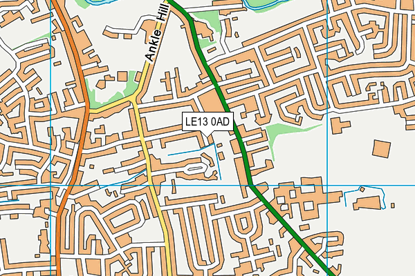 LE13 0AD map - OS VectorMap District (Ordnance Survey)