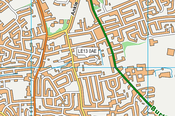 LE13 0AE map - OS VectorMap District (Ordnance Survey)