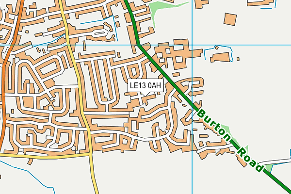 LE13 0AH map - OS VectorMap District (Ordnance Survey)