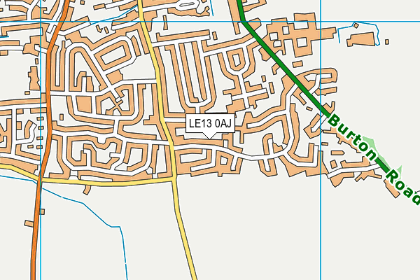LE13 0AJ map - OS VectorMap District (Ordnance Survey)