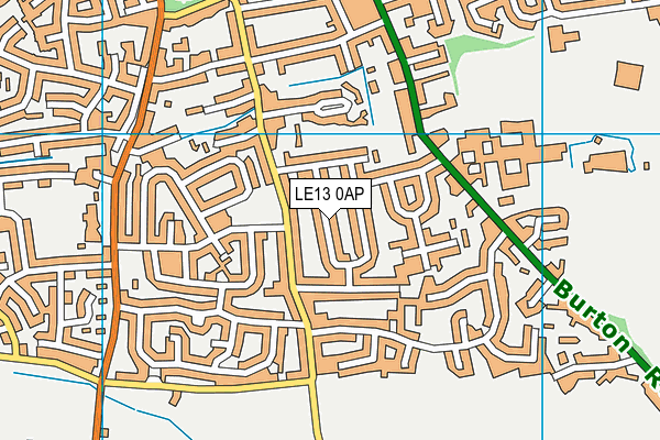 LE13 0AP map - OS VectorMap District (Ordnance Survey)