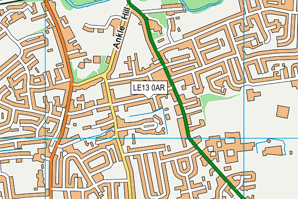 LE13 0AR map - OS VectorMap District (Ordnance Survey)