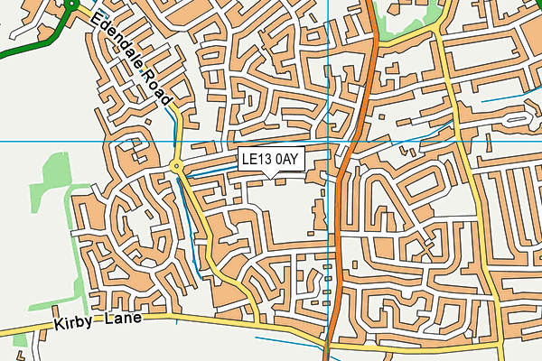 LE13 0AY map - OS VectorMap District (Ordnance Survey)