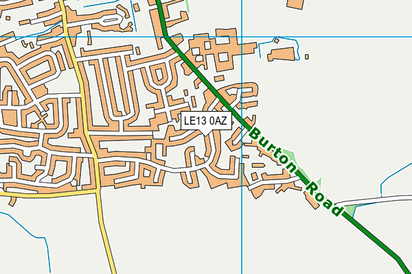 LE13 0AZ map - OS VectorMap District (Ordnance Survey)