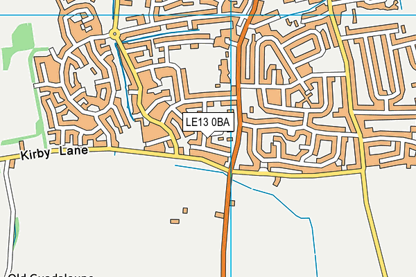 LE13 0BA map - OS VectorMap District (Ordnance Survey)